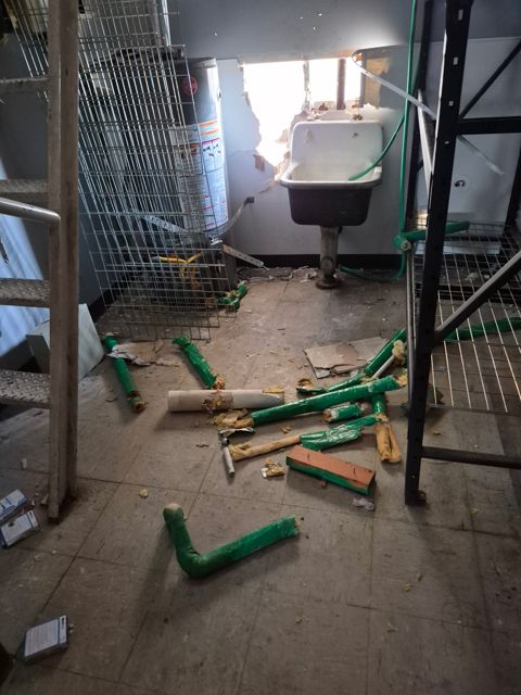 Utility room before cleanup