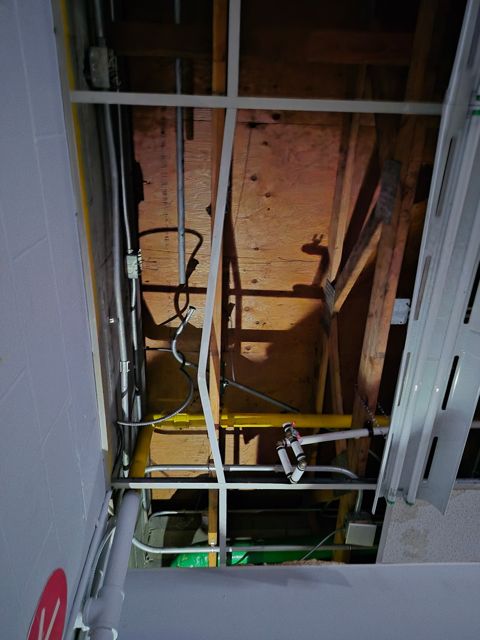 Ceiling void before cleanup