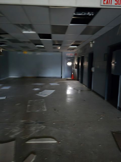 Corridor before cleanup