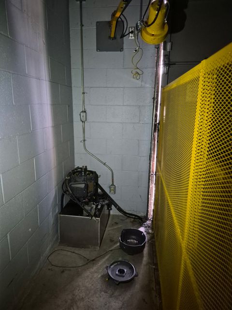 Equipment room before cleanup
