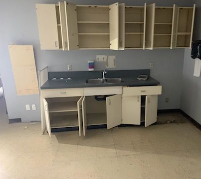 Lunchroom after cleanup