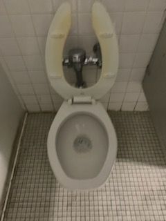 Washroom after cleanup
