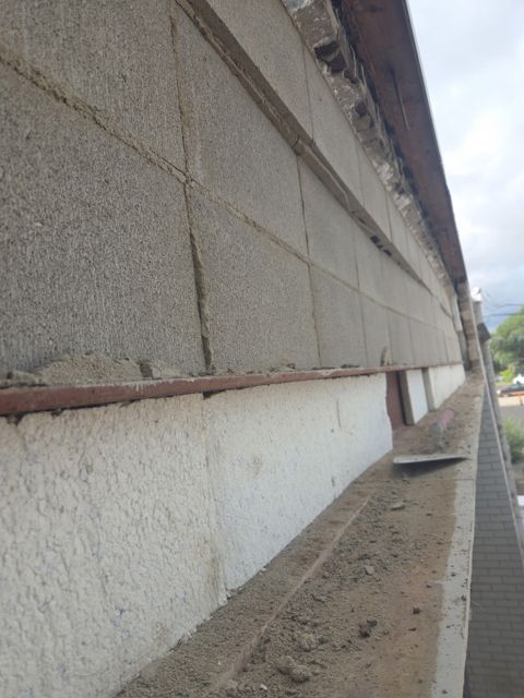 Insulation and substrate before reinstatement