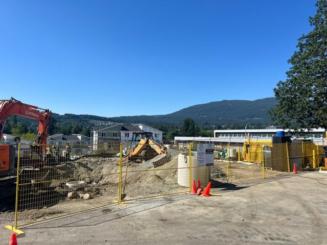 Site fenced during structure installation