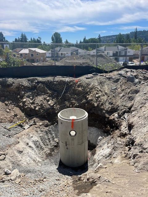 Precast structure on crushed rock base