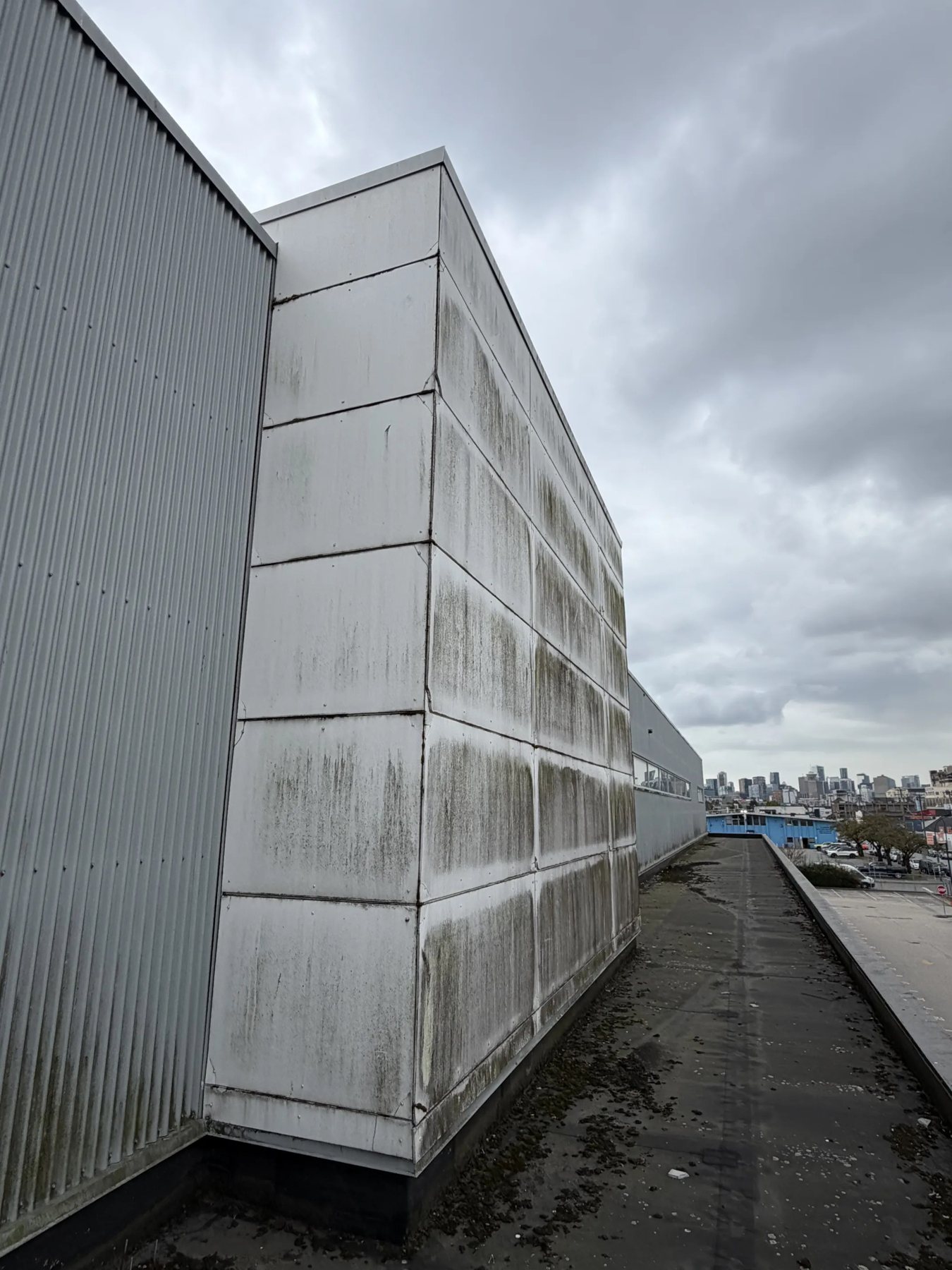 Canada Post facility exterior, Vancouver, before re-cladding